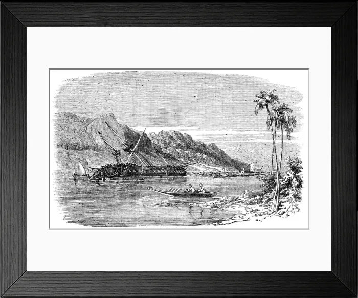 Framed Print : Scene of the Recent Earthquake in Japan - Sinking of The Diana, 1856. From Illustrated London Ne Creator: Unknown. Scene of the Recent Earthquake in Japan - Sinking of The Diana, 1856 Framed Print : Scene of the Recent Earthquake in Japan - Sinking of The Diana, 1856. From Illustrated London Ne Creator: Unknown. Scene of the Recent Earthquake in Japan - Sinking of The Diana, 1856