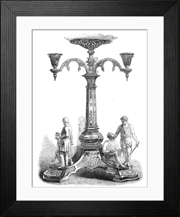 Framed Print : Plate presented by the Inhabitants of Calcutta to Sir Rowland MacDonald Stephenson... 1857. Creator: Unknown Framed Print : Plate presented by the Inhabitants of Calcutta to Sir Rowland MacDonald Stephenson... 1857. Creator: Unknown