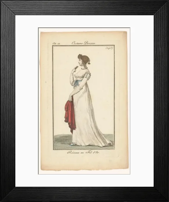 Framed Print : Journal of Ladies and Fashions, 1803-1804. Creator: Unknown Framed Print : Journal of Ladies and Fashions, 1803-1804. Creator: Unknown
