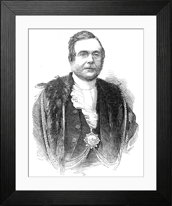 Framed Print : The Middlesex Election - Mr. Sheriff Mechi, one of the Returning Officers, 1857. Creator: Unknown Framed Print : The Middlesex Election - Mr. Sheriff Mechi, one of the Returning Officers, 1857. Creator: Unknown