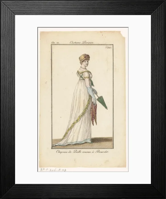 Framed Print : Journal of Ladies and Fashions, 1803-1804. Creator: Unknown Framed Print : Journal of Ladies and Fashions, 1803-1804. Creator: Unknown