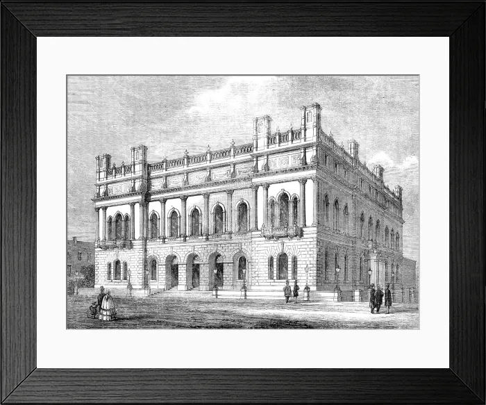 Framed Print : The New Townhall, Blackburn, 1857. Creator: Unknown Framed Print : The New Townhall, Blackburn, 1857. Creator: Unknown