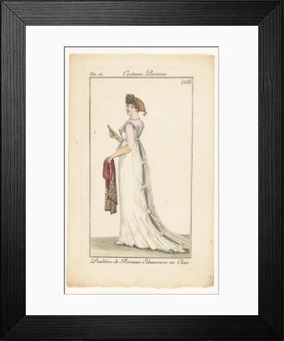 Framed Print : Journal of Ladies and Fashions, 1803-1804. Creator: Unknown Framed Print : Journal of Ladies and Fashions, 1803-1804. Creator: Unknown