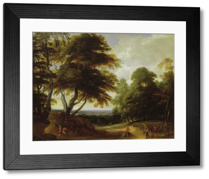 Framed Print : At the Edge of the Forest, c17th century. Creator: Lodewijk de Vadder Framed Print : At the Edge of the Forest, c17th century. Creator: Lodewijk de Vadder