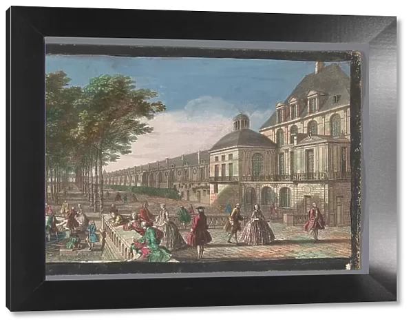View of the Cour de la Fontaine of the Palais de Fontainebleau, 1700-1799. Creators: Anon, Jacques Rigaud