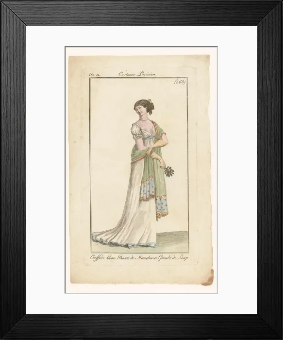 Framed Print : Journal of Ladies and Fashions, 1803-1804. Creator: Unknown Framed Print : Journal of Ladies and Fashions, 1803-1804. Creator: Unknown