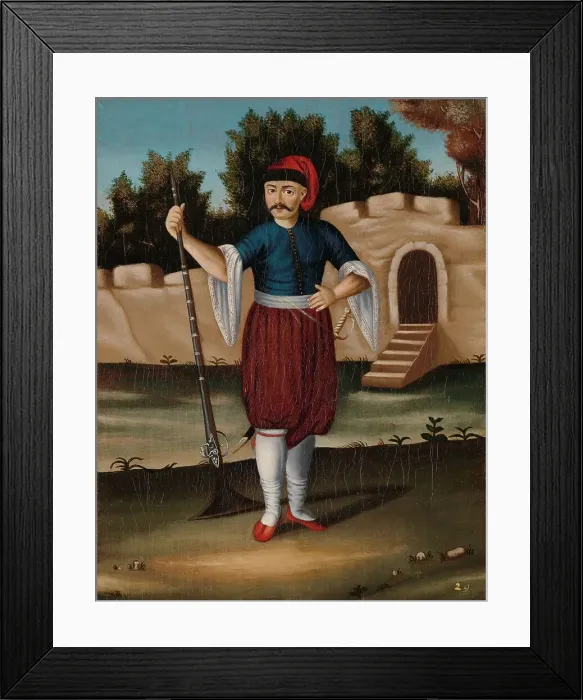 Framed Print : Man from the Albanian Coast, 1700-1737. Creator: Jean Baptiste Vanmour Framed Print : Man from the Albanian Coast, 1700-1737. Creator: Jean Baptiste Vanmour