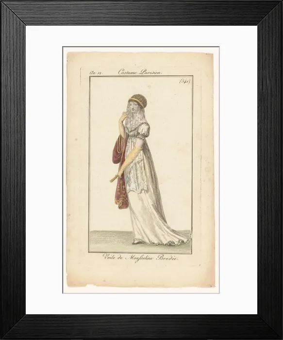 Framed Print : Journal of Ladies and Fashions, 1803-1804. Creator: Unknown Framed Print : Journal of Ladies and Fashions, 1803-1804. Creator: Unknown