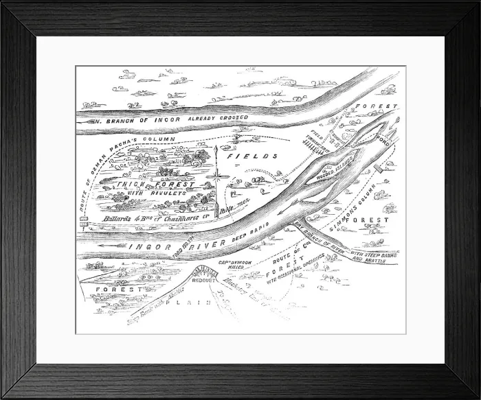Framed Print : Plan of the Passage of the Ingour, 1856. Creator: Unknown Framed Print : Plan of the Passage of the Ingour, 1856. Creator: Unknown