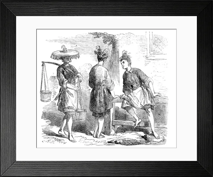 Framed Print : Chinese Peasant Women, 1857. Creator: Unknown Framed Print : Chinese Peasant Women, 1857. Creator: Unknown