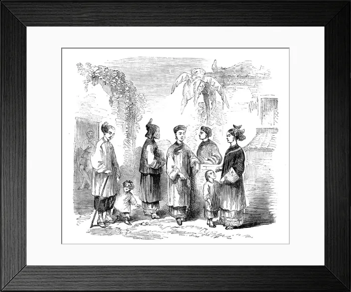 Framed Print : Chinese Costumes, north part of Kwang-Tung, 1857. Creator: Unknown Framed Print : Chinese Costumes, north part of Kwang-Tung, 1857. Creator: Unknown