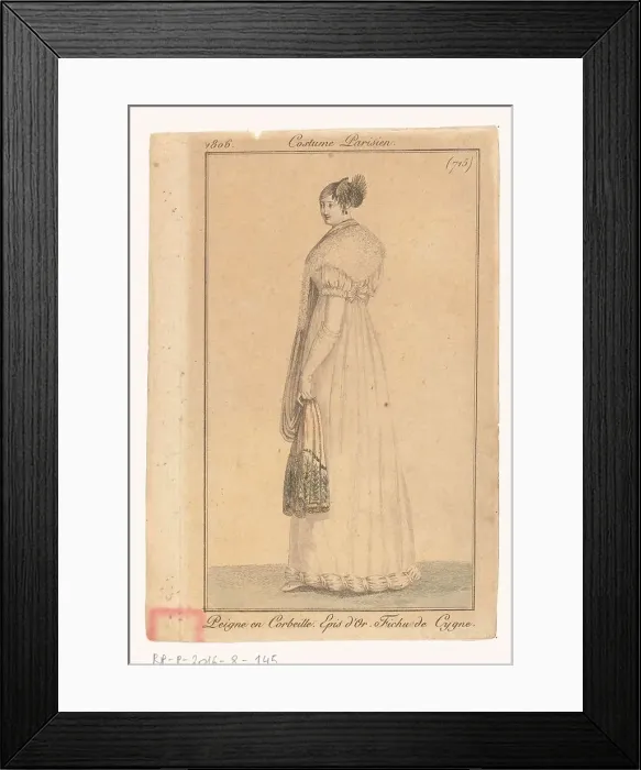 Framed Print : Journal of Ladies and Fashions, 1806. Creator: Unknown Framed Print : Journal of Ladies and Fashions, 1806. Creator: Unknown