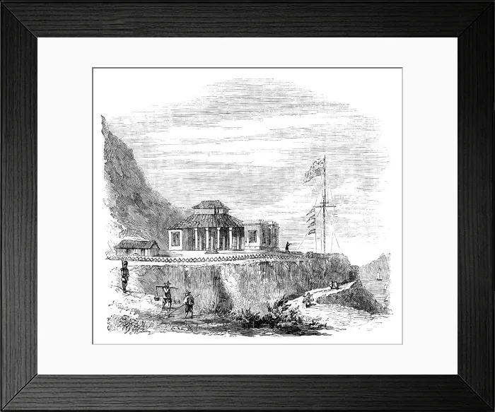 Framed Print : Pedder's Hill and Harbour-Master's House, Hong-Kong, 1857. Creator: Unknown Framed Print : Pedder's Hill and Harbour-Master's House, Hong-Kong, 1857. Creator: Unknown