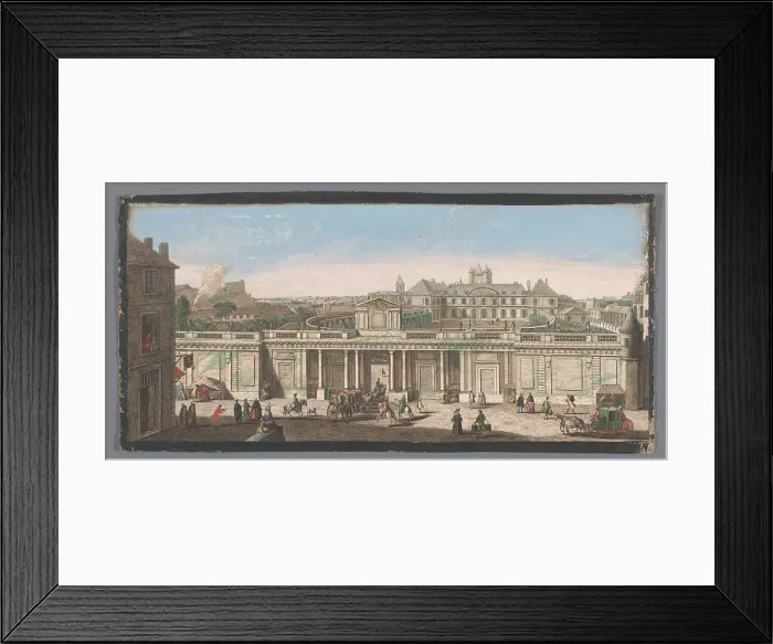 Framed Print : View of the Palais du Temple in Paris, 1700-1799. Creators: Anon, Jacques Rigaud Framed Print : View of the Palais du Temple in Paris, 1700-1799. Creators: Anon, Jacques Rigaud