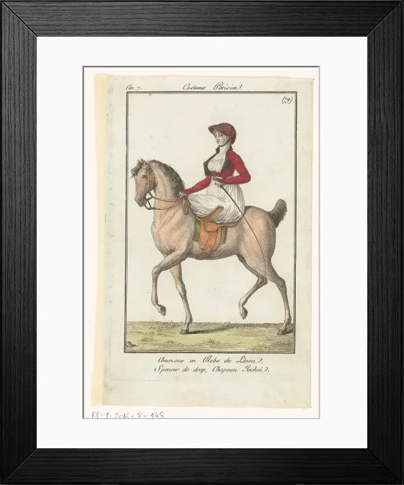 Framed Print : Journal of Ladies and Fashions, 1800-1899. Creator: Unknown Framed Print : Journal of Ladies and Fashions, 1800-1899. Creator: Unknown