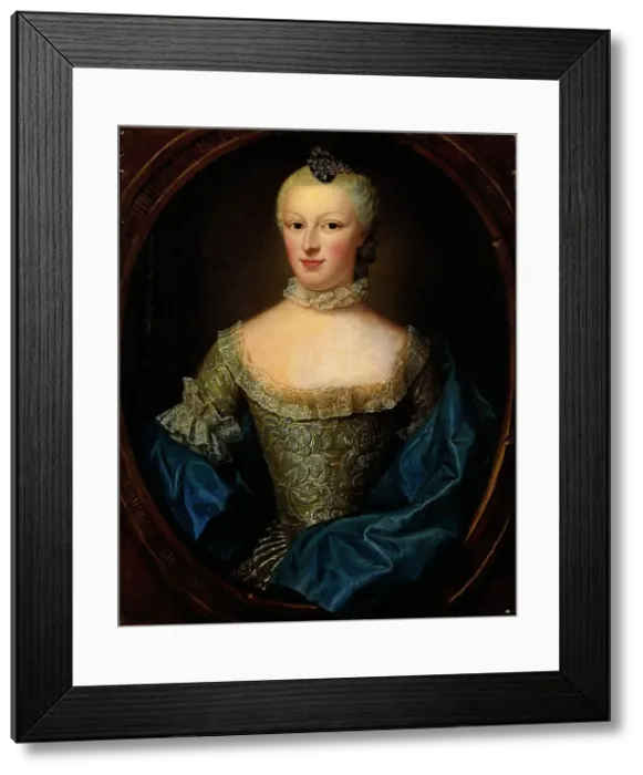 Framed Print : Portrait of Margaretha Cornelia van de Poll, Wife of Cornelis Munter, 1750. Creator: Jean Fournier Framed Print : Portrait of Margaretha Cornelia van de Poll, Wife of Cornelis Munter, 1750. Creator: Jean Fournier