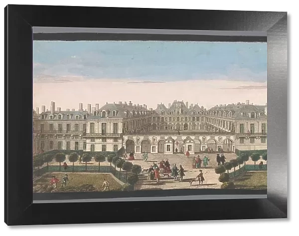 View of the Palais Royal in Paris, 1700-1799. Creators: Anon, Jacques Rigaud