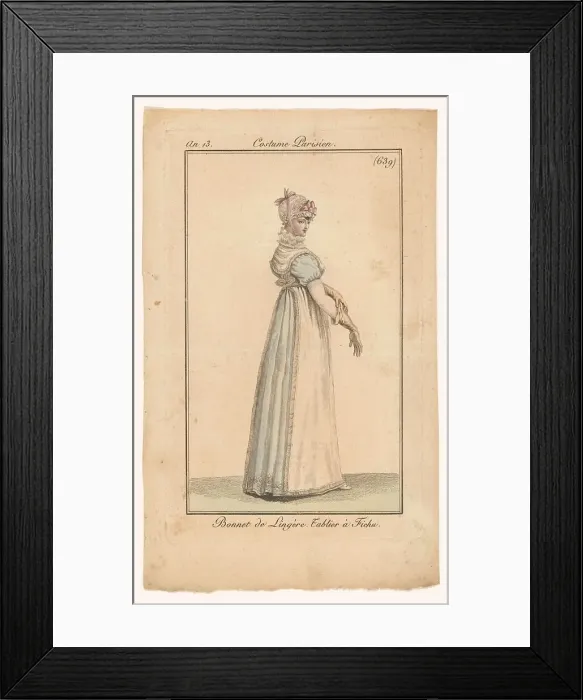Framed Print : Journal of Ladies and Fashions, 1804-1805. Creator: Unknown Framed Print : Journal of Ladies and Fashions, 1804-1805. Creator: Unknown