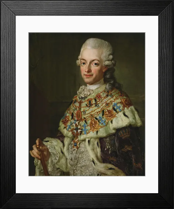 Framed Print : Gustav III, 1746-1792, between c.1773 and c.1774. Creator: Lorens Pasch the Younger Framed Print : Gustav III, 1746-1792, between c.1773 and c.1774. Creator: Lorens Pasch the Younger