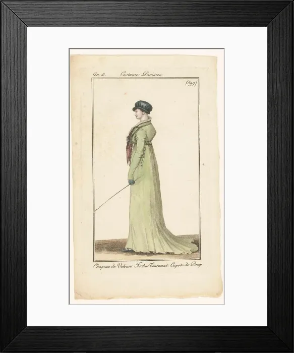 Framed Print : Journal of Ladies and Fashions, 1804-1805. Creator: Unknown Framed Print : Journal of Ladies and Fashions, 1804-1805. Creator: Unknown