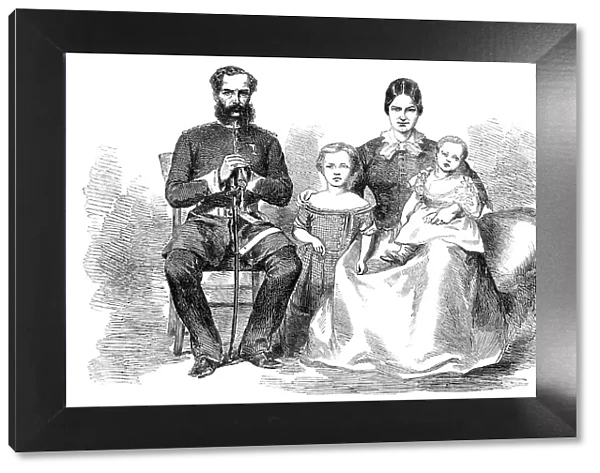 Colonel Inglis, the Commandant at Lucknow, and Mrs. Inglis and family, 1857. Creator: Unknown