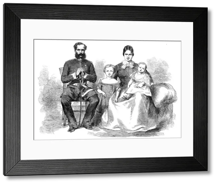 Framed Print : Colonel Inglis, the Commandant at Lucknow, and Mrs. Inglis and family, 1857. Creator: Unknown Framed Print : Colonel Inglis, the Commandant at Lucknow, and Mrs. Inglis and family, 1857. Creator: Unknown