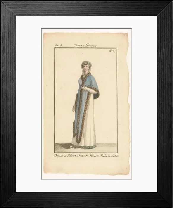 Framed Print : Journal of Ladies and Fashions, 1804-1805. Creator: Unknown Framed Print : Journal of Ladies and Fashions, 1804-1805. Creator: Unknown