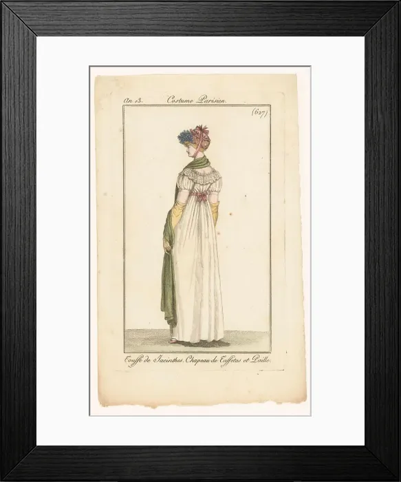 Framed Print : Journal of Ladies and Fashions, 1804-1805. Creator: Unknown Framed Print : Journal of Ladies and Fashions, 1804-1805. Creator: Unknown