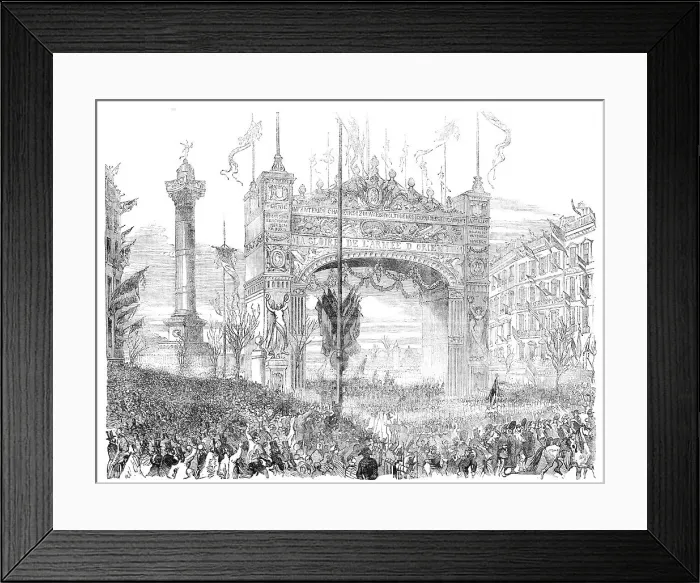 Framed Print : Arrival of the French Crimean Troops at the Place de la Bastille, Paris, 1856. Creator: Unknown Framed Print : Arrival of the French Crimean Troops at the Place de la Bastille, Paris, 1856. Creator: Unknown