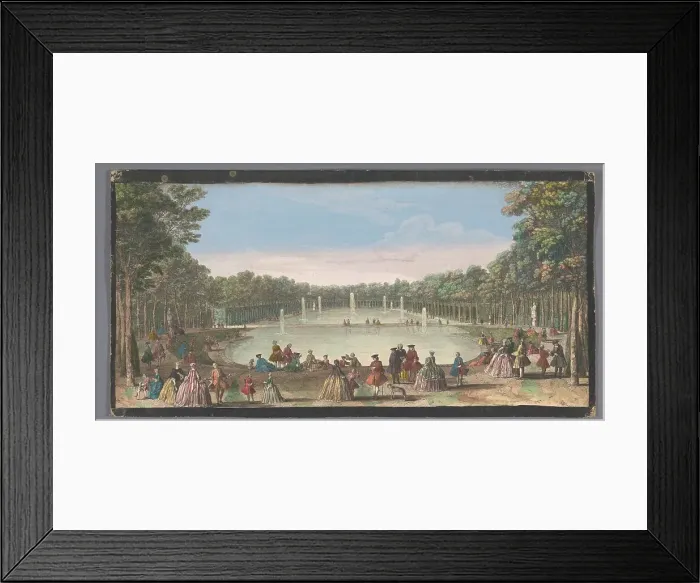 Framed Print : View of the Île Royale in the garden of Versailles, 1700-1799. Creators: Anon, Jacques Rigaud Framed Print : View of the Île Royale in the garden of Versailles, 1700-1799. Creators: Anon, Jacques Rigaud