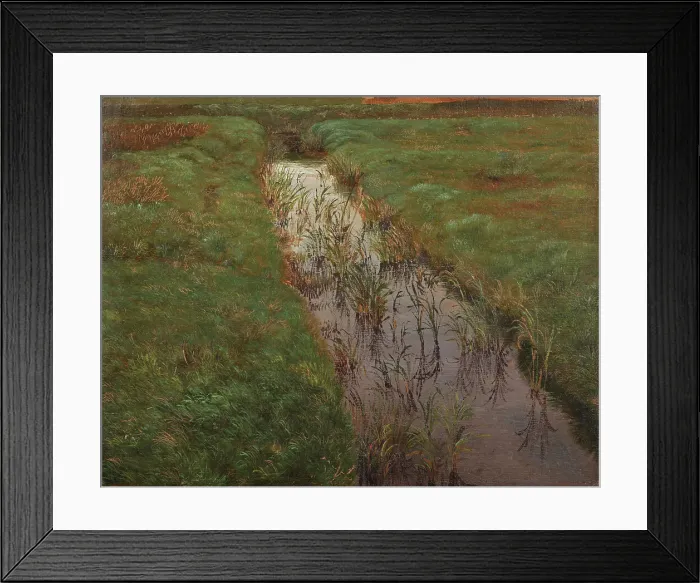 Framed Print : A Ditch, c.1850. Creator: Lorenz Frolich Framed Print : A Ditch, c.1850. Creator: Lorenz Frolich