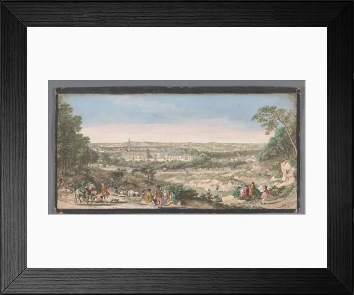Framed Print : View of the Maison Royale de Saint-Louis in Saint-Cyr, 1700-1799. Creators: Anon, Jacques Rigaud Framed Print : View of the Maison Royale de Saint-Louis in Saint-Cyr, 1700-1799. Creators: Anon, Jacques Rigaud