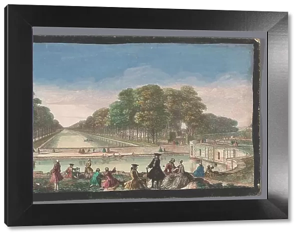 View of the Grand Canal in the garden of the Palais de Fontainebleau, 1700-1799. Creators: Anon, Jacques Rigaud