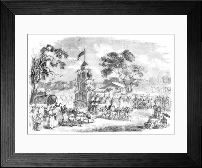 Framed Print : The Rutt Jatthra, a Hindoo Festival held at Juggernauth, in Orissa, from a native drawing, 1857. Creator: Unknown Framed Print : The Rutt Jatthra, a Hindoo Festival held at Juggernauth, in Orissa, from a native drawing, 1857. Creator: Unknown