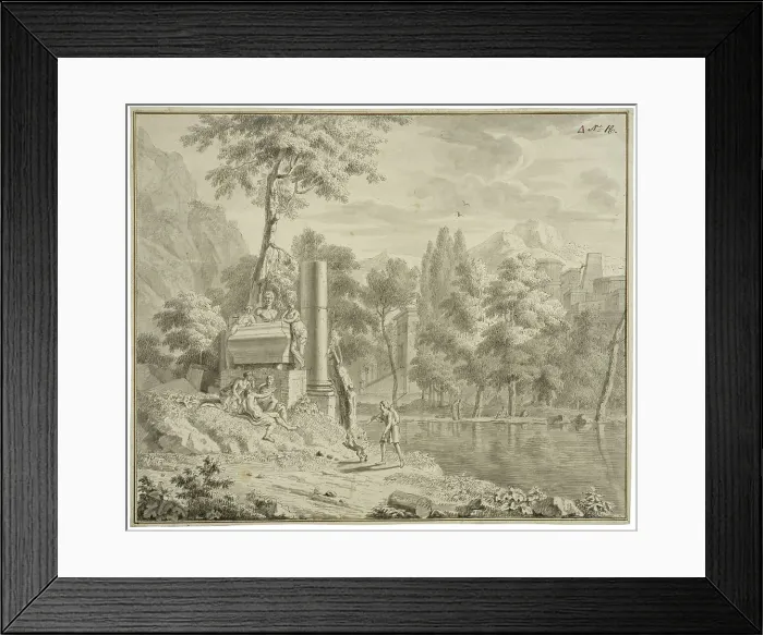 Framed Print : Arcadian landscape. Creator: Louis Fabritius Dubourg Framed Print : Arcadian landscape. Creator: Louis Fabritius Dubourg