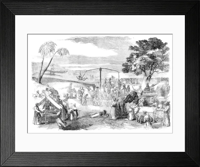 Framed Print : A Swinging Festival in India, 1857. Creator: Unknown