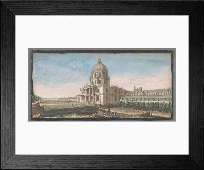 Framed Print : View of the Hôtel des Invalides in Paris, 1700-1799. Creators: Anon, Jacques Rigaud Framed Print : View of the Hôtel des Invalides in Paris, 1700-1799. Creators: Anon, Jacques Rigaud