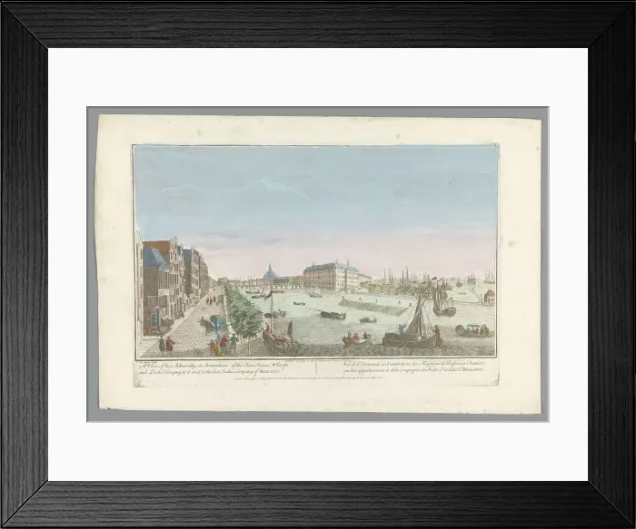 Framed Print : View of the Admiralty warehouse in Amsterdam, 1752. Creator: Anon Framed Print : View of the Admiralty warehouse in Amsterdam, 1752. Creator: Anon