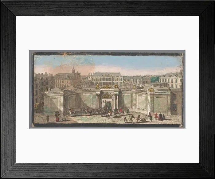 Framed Print : View of Hôtel de Soubise in Paris, 1700-1799. Creators: Anon, Jacques Rigaud Framed Print : View of Hôtel de Soubise in Paris, 1700-1799. Creators: Anon, Jacques Rigaud