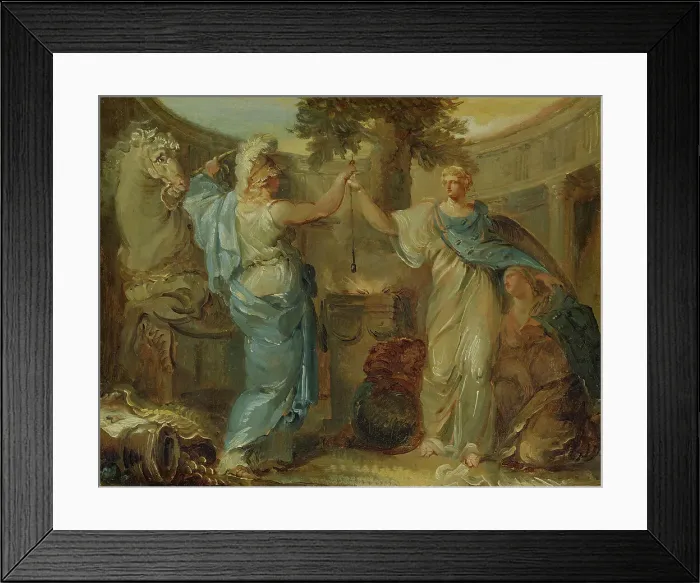 Framed Print : Allegory. Sweden, Finland and Mars, the God of War. Creator: Louis Adrien Masreliez Framed Print : Allegory. Sweden, Finland and Mars, the God of War. Creator: Louis Adrien Masreliez