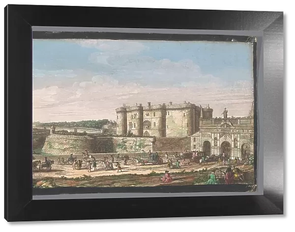 View of the Bastille and Porte Saint-Antoine in Paris, 1700-1799. Creators: Anon, Jacques Rigaud
