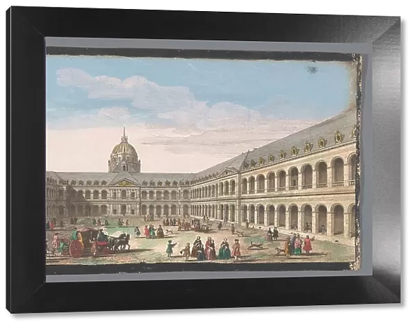 View of the courtyard of the Hôtel des Invalides in Paris, 1700-1799. Creators: Anon, Jacques Rigaud