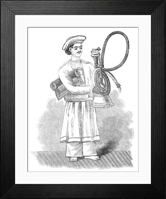 Framed Print : Pipe Attendant, 1857. Creator: Unknown Framed Print : Pipe Attendant, 1857. Creator: Unknown
