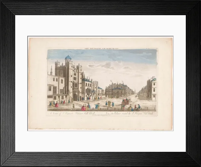 Framed Print : View of Saint James's Palace in London, 1753. Creator: Unknown Framed Print : View of Saint James's Palace in London, 1753. Creator: Unknown