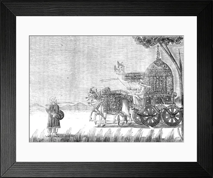 Framed Print : Native King's Carriage, 1857. Creator: Unknown Framed Print : Native King's Carriage, 1857. Creator: Unknown