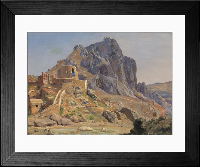 Framed Print : View of Marina Piccola, Capri: Morning Light, 1851. Creator: Thorald Lessoe Framed Print : View of Marina Piccola, Capri: Morning Light, 1851. Creator: Thorald Lessoe