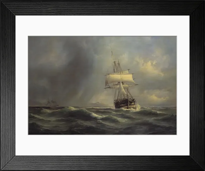 Framed Print : Marine, 1851. Creator: Anton Melbye Framed Print : Marine, 1851. Creator: Anton Melbye