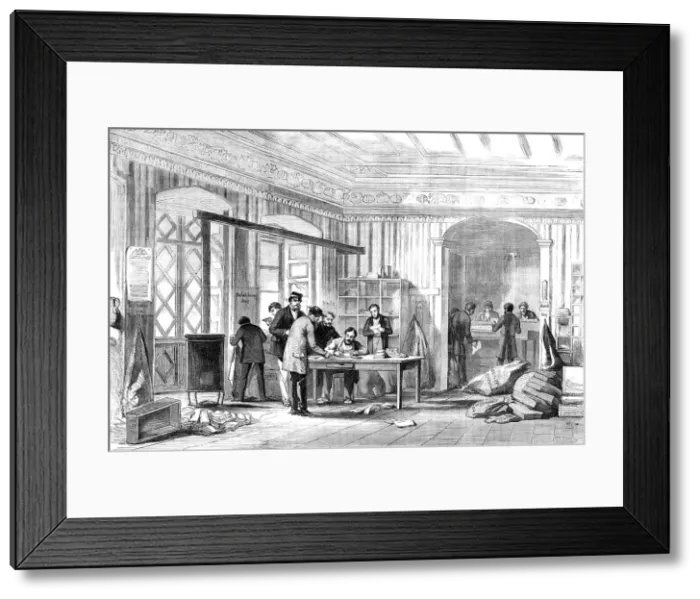 Framed Print : The British Army Post-Office, Constantinople, 1856. Creator: Unknown Framed Print : The British Army Post-Office, Constantinople, 1856. Creator: Unknown