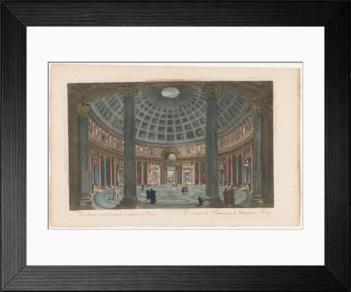 Framed Print : View of the interior of the Pantheon in Rome, 1700-1799. Creator: Unknown Framed Print : View of the interior of the Pantheon in Rome, 1700-1799. Creator: Unknown