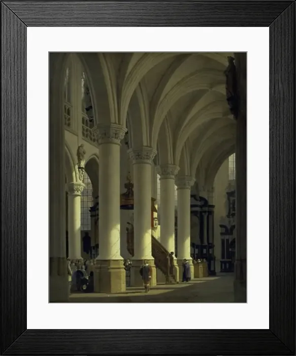 Framed Print : The church in St. Template in Brussels, 1853. Creator: Heinrich Hansen Framed Print : The church in St. Template in Brussels, 1853. Creator: Heinrich Hansen